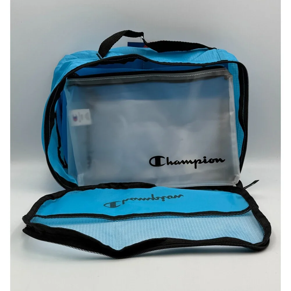 NWT Champion 6-Piece Packing Cube Set Travel Luggage Organizer Pouch Light Blue